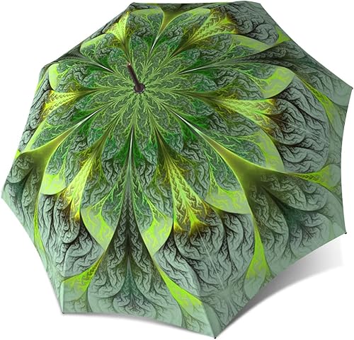 LB - Paraguas de palo con mango de gancho - Paraguas de golf grande resistente al viento - Paraguas de lluvia colorido con manga - Paraguas de