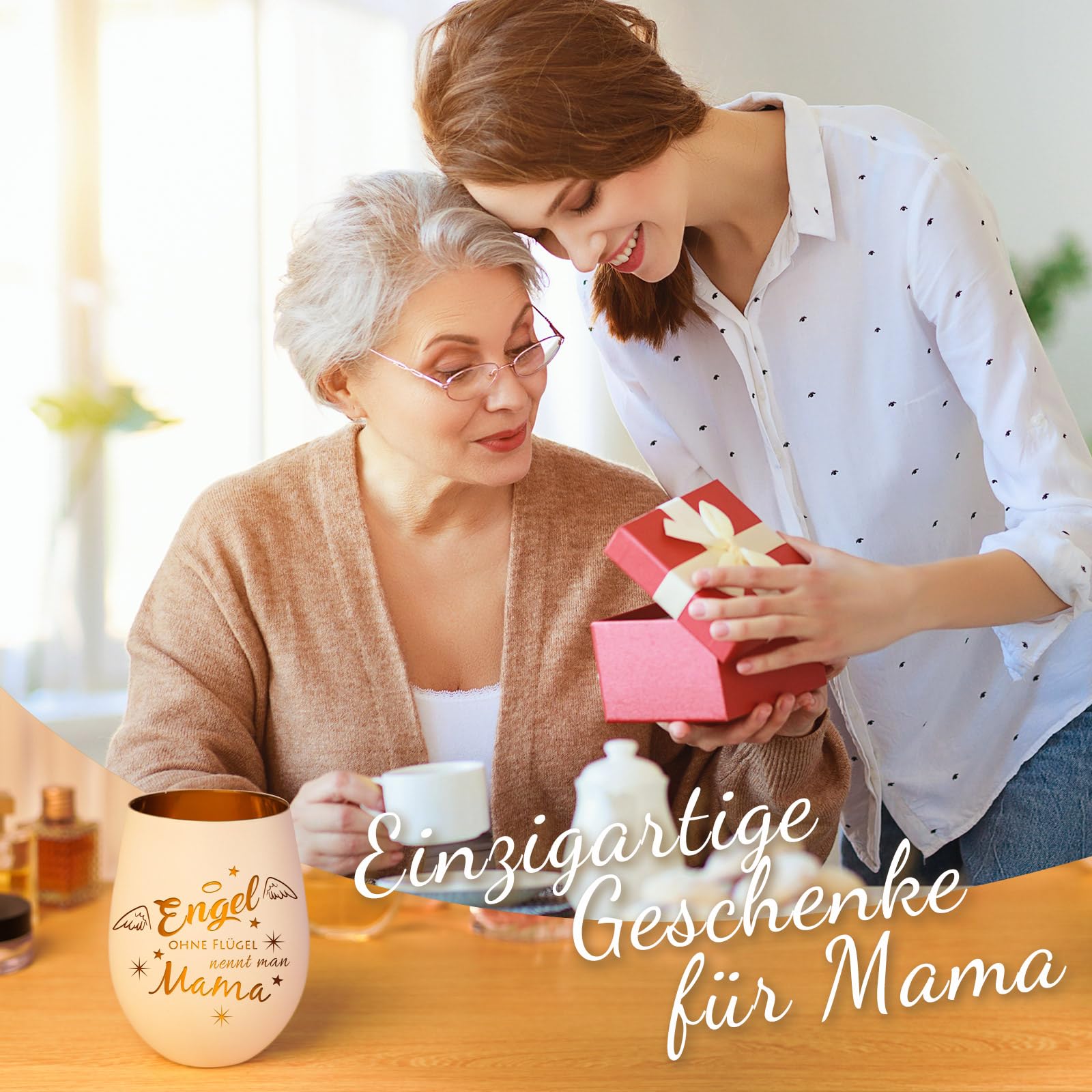 Regalo per la festa della mamma, per la festa della mamma, portacandela antivento con incisione regalo per la migliore mamma, suocera, portacandela in vetro inciso, regalo di compleanno per bonus