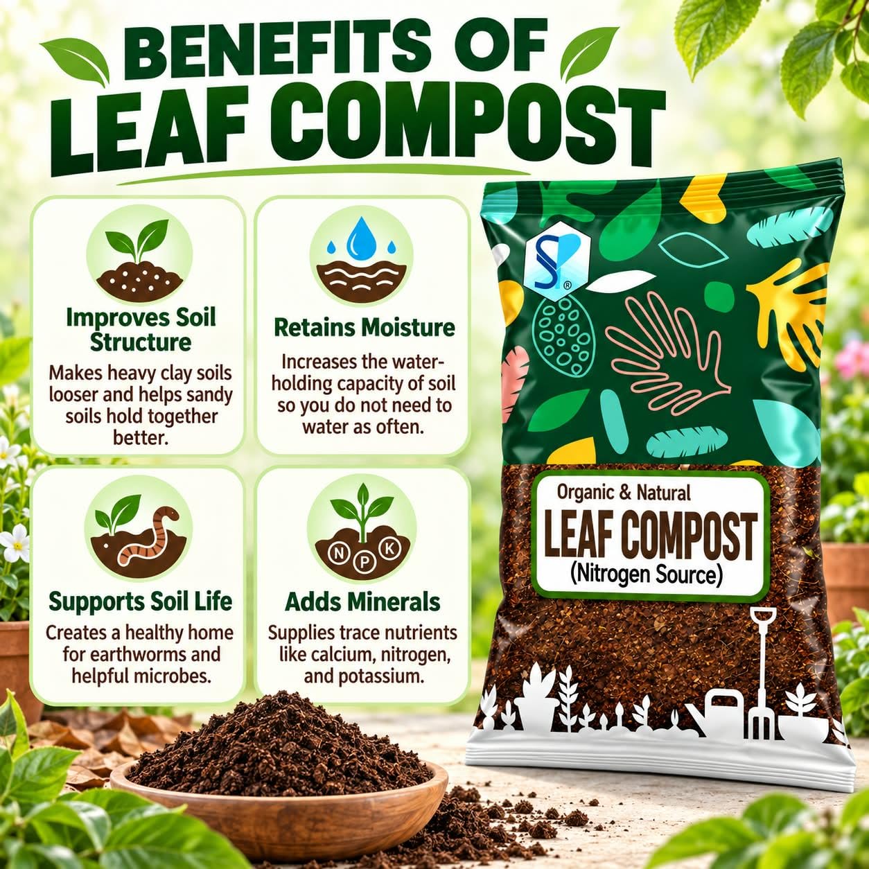 Organic Leaf Compost - Boost Your Garden -3 Organic Leaf Compost - Boost Your Garden -3