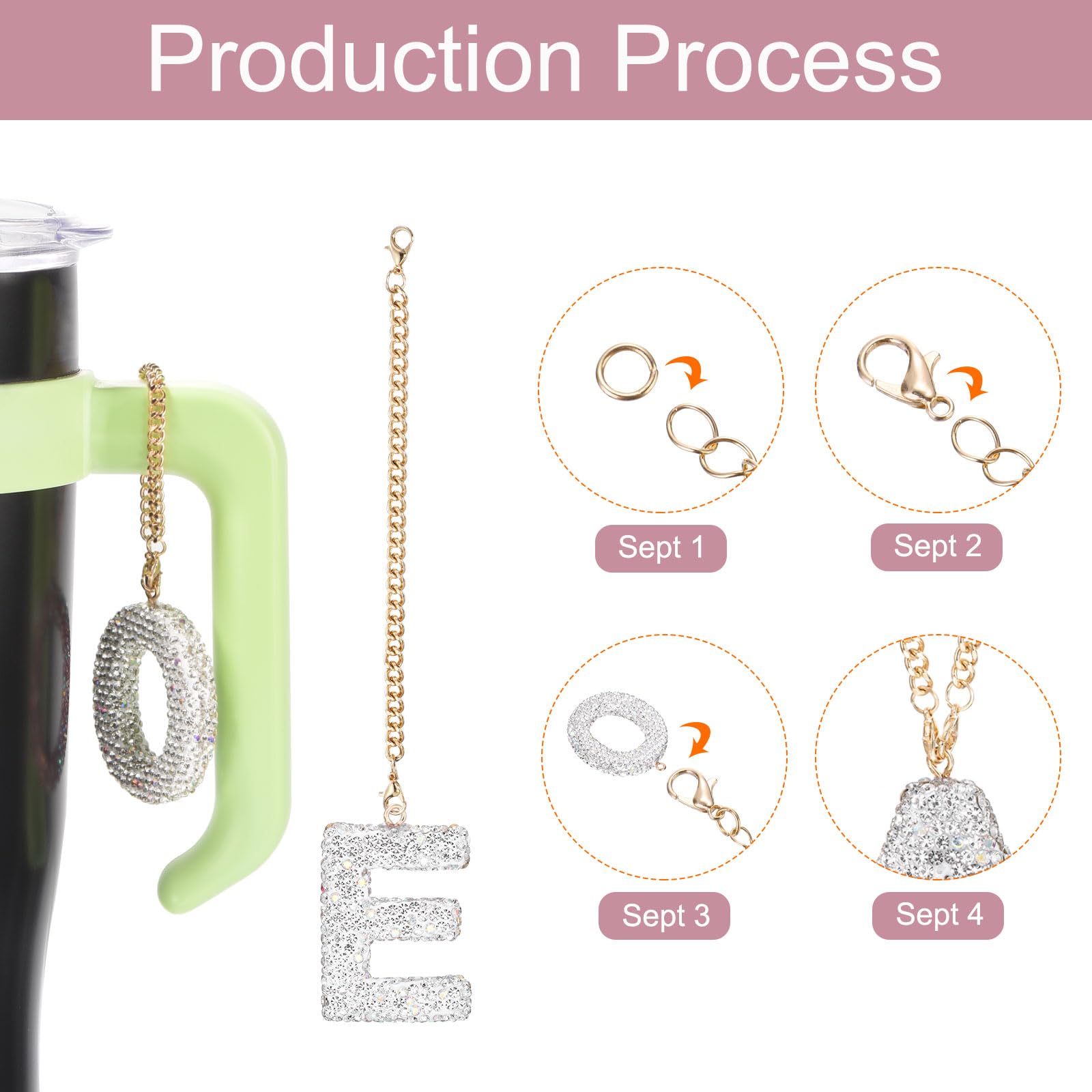 Sourcing Map Bling Car Letter Charm, Initial G Letter Interior Car