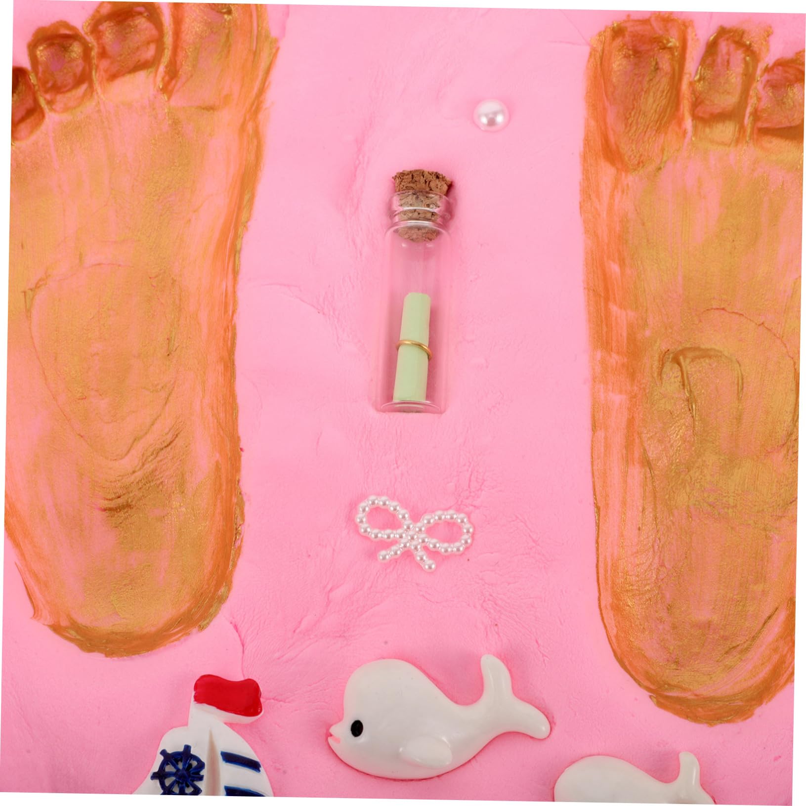 Kit de Huellas de Manos y Pies para Bebés Recién Nacidos Rosa