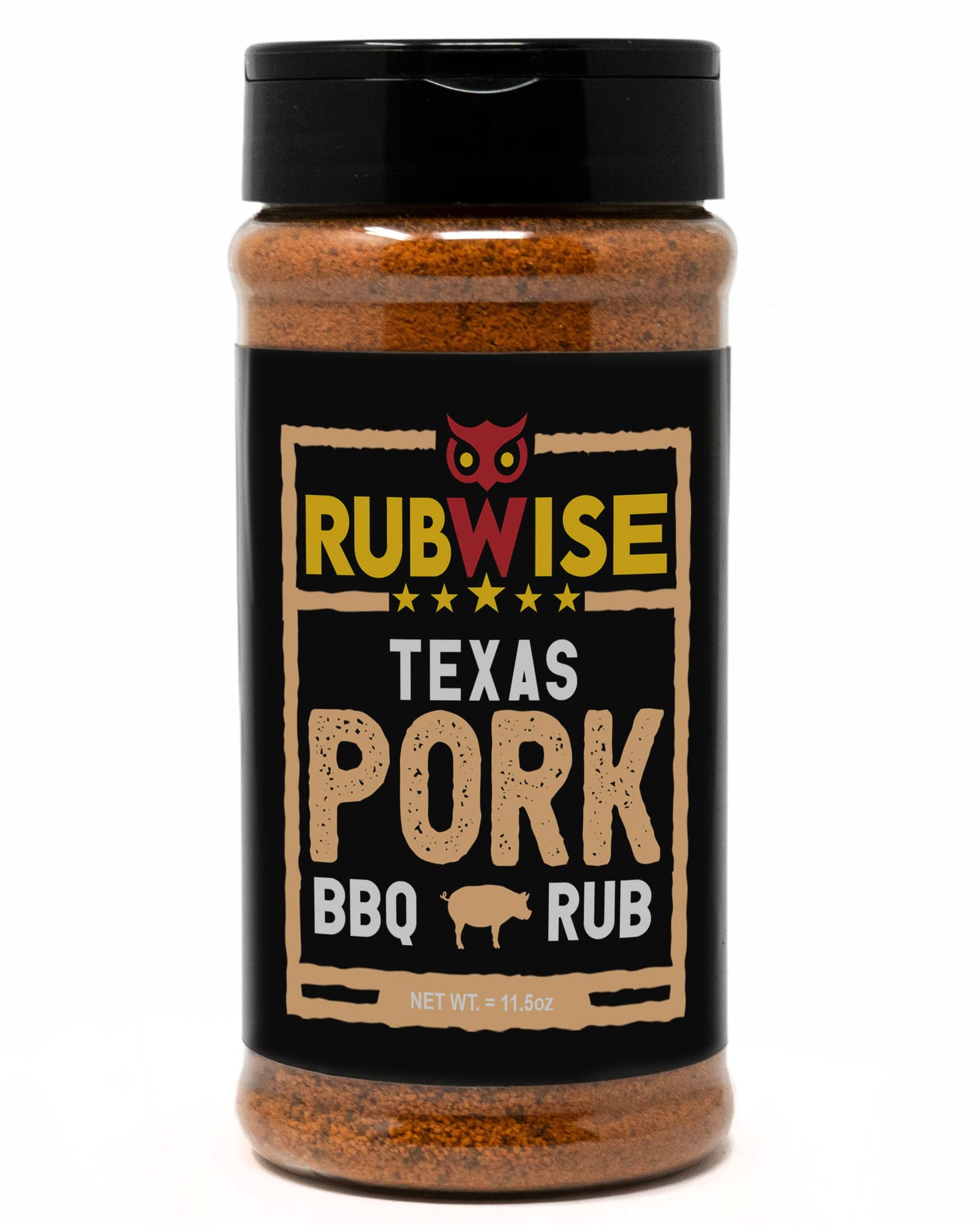 RubWise Pork Rub, Texas Style BBQ Seasoning for Smoking & Grilling Meat, Dry Spice Blend for Prime Rib, Tenderloin, Pork Butt & More, No MSG, 11.5oz