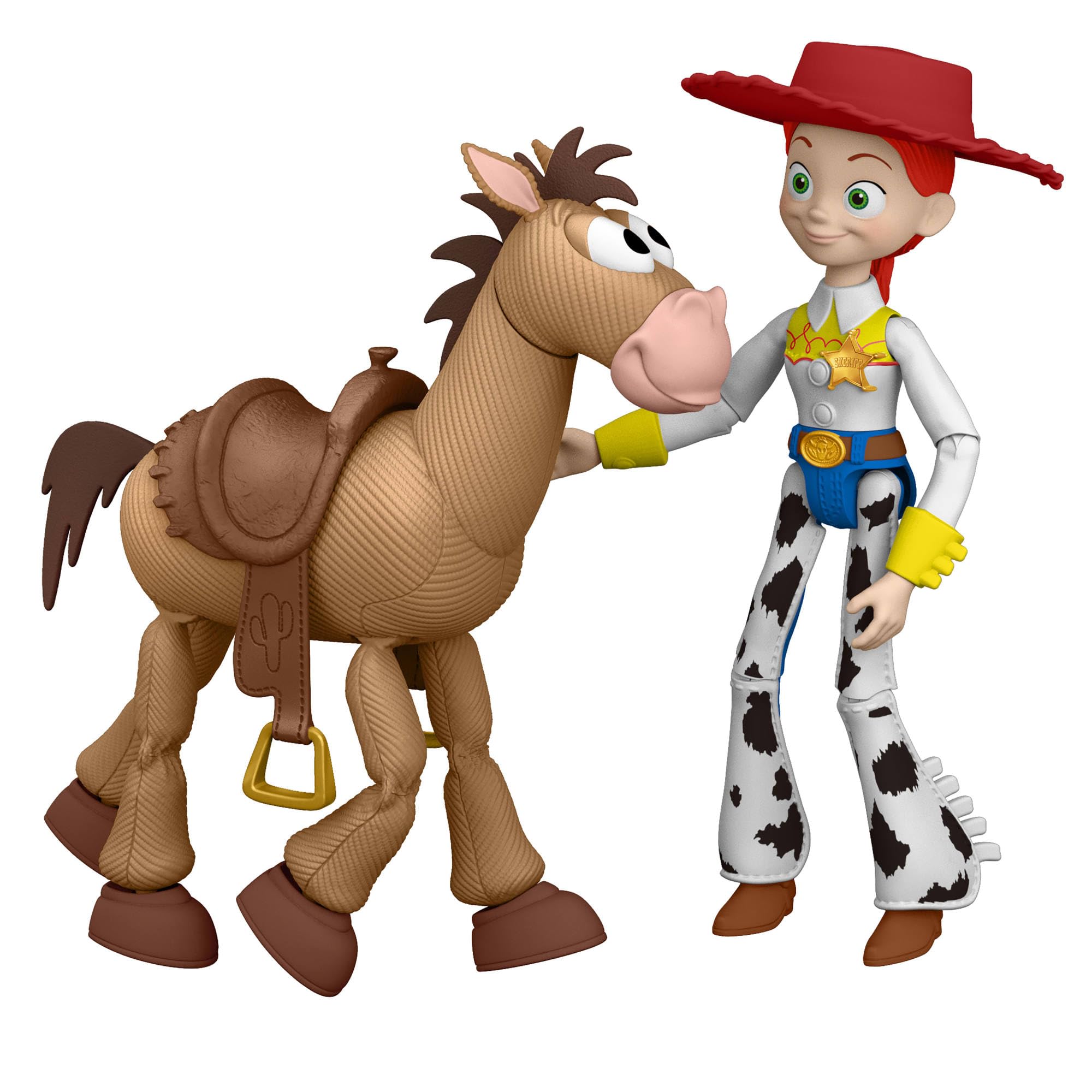 Mattel Disney Pixar Toy Story 5 Pack de 2 Figuras de acción articuladas a Escala de Juego de 17,78 cm, Jessie y Perdigón, Sombrero Vaquero extraíble, JKV21