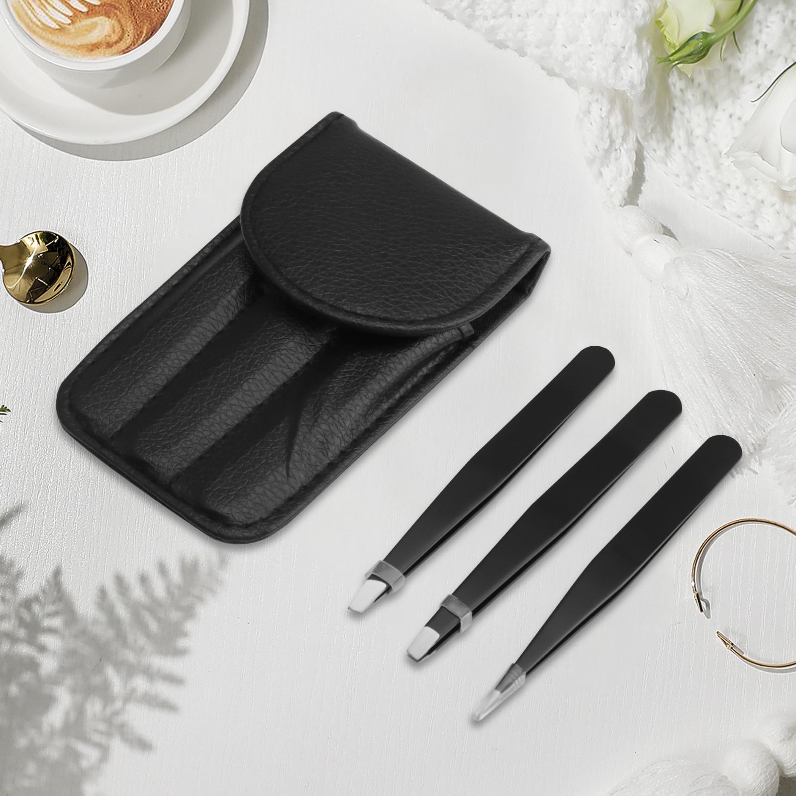 Eyebrows Tweezers Set, Professional Precision Stainless Steel Eyebrow, Professional Precision Stainless Steel Eyebrow,Inward Growing Hair and Splinter,Suitable for Women, Men