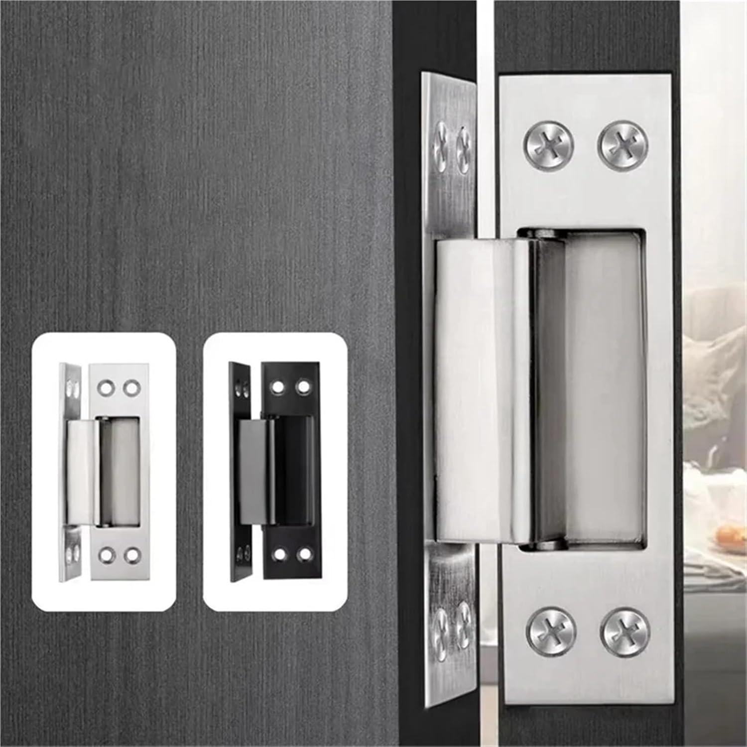 A08F-5-Inch Concealed Door with Stainless Steel Wooden and Hinge