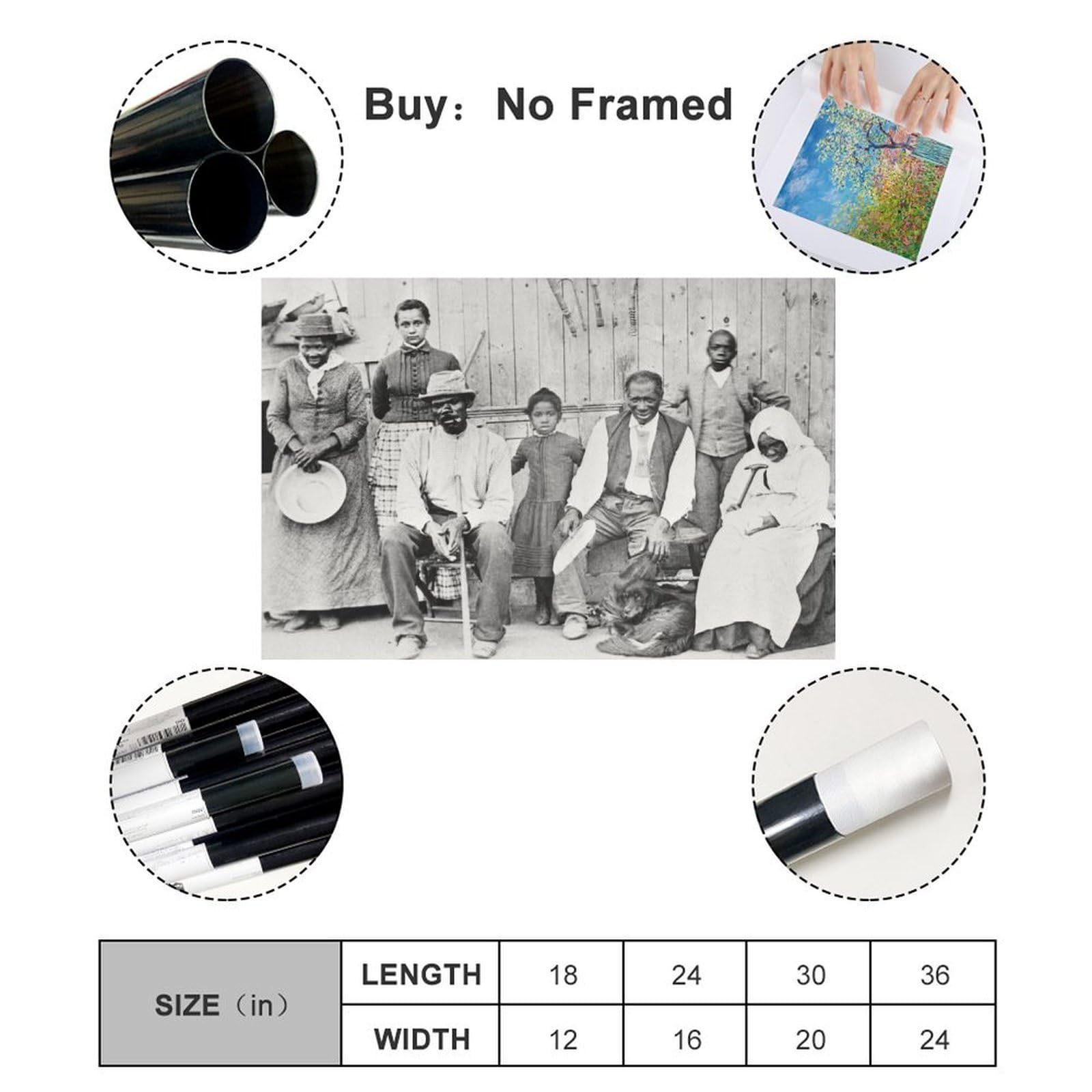 Stampa artistica su tela con immagine di Harriet Tubman Civil Rights - Black Slave Civil War - Underground Railroad - Poster artistico da parete per camera da letto moderna