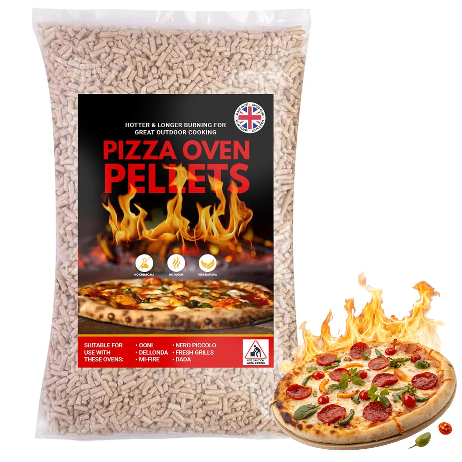 30L Easy To Light Wood Fuel Pizza Pellets For Ovens & Grills (30 Litres)