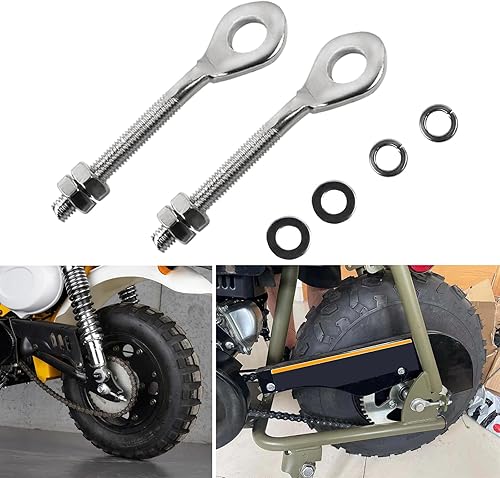 Miniatura 5 de FLYPIG Ajustadores de tensor de eje de rueda de cadena de 0.4 pulgadas y 0.472 in para 50CC 70CC 90CC 110CC 125CC CRF70 CT70 XL75 XR50 XR70 XR80