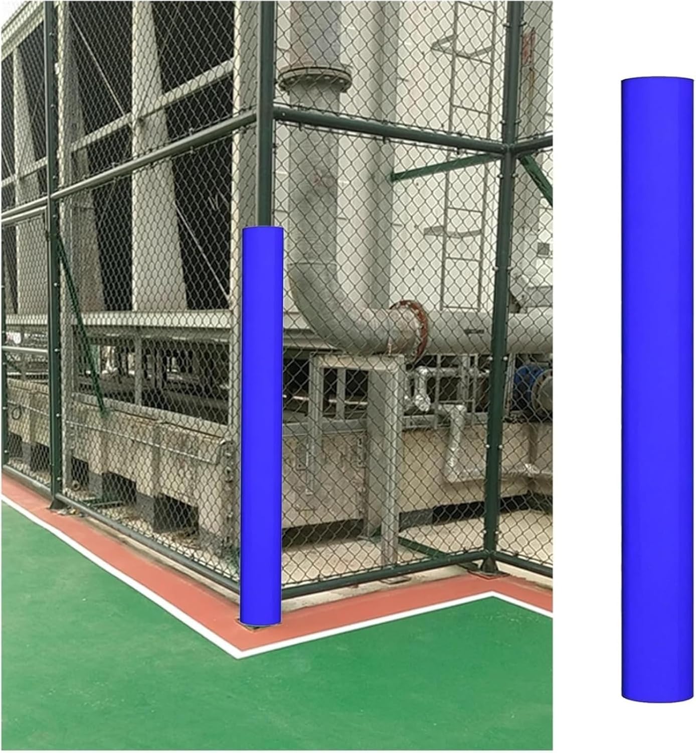 Basketball Pole Pad,Column Protector,0.8in Thick Foam Cushion,Nylon Fasteners,Tool-Free Install,Impact Protection,Injury Prevention,for Court,Playground,Garage,Gym