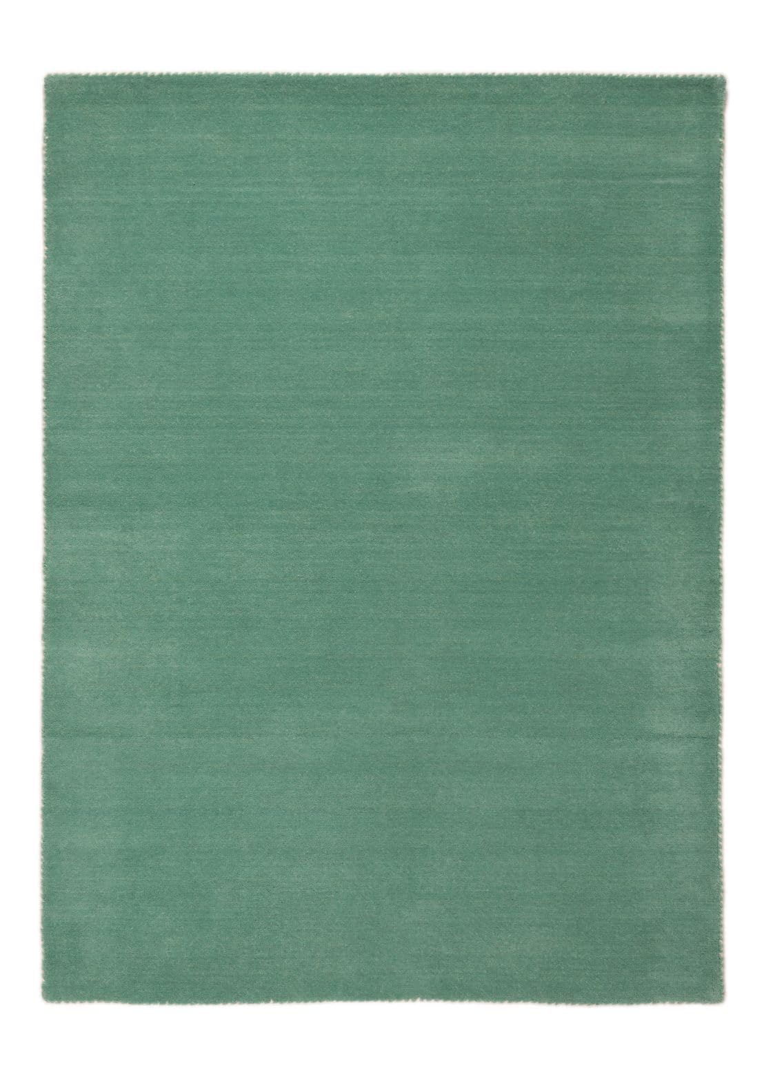 carpetfine handgefertigter Wollteppich Gabbeh Lola Türkis 80x150 cm Weich, Hochwertig, Zeitlos | Reine Schurwolle für Gemütlichkeit & Eleganz im Wohn- und Schlafzimmer