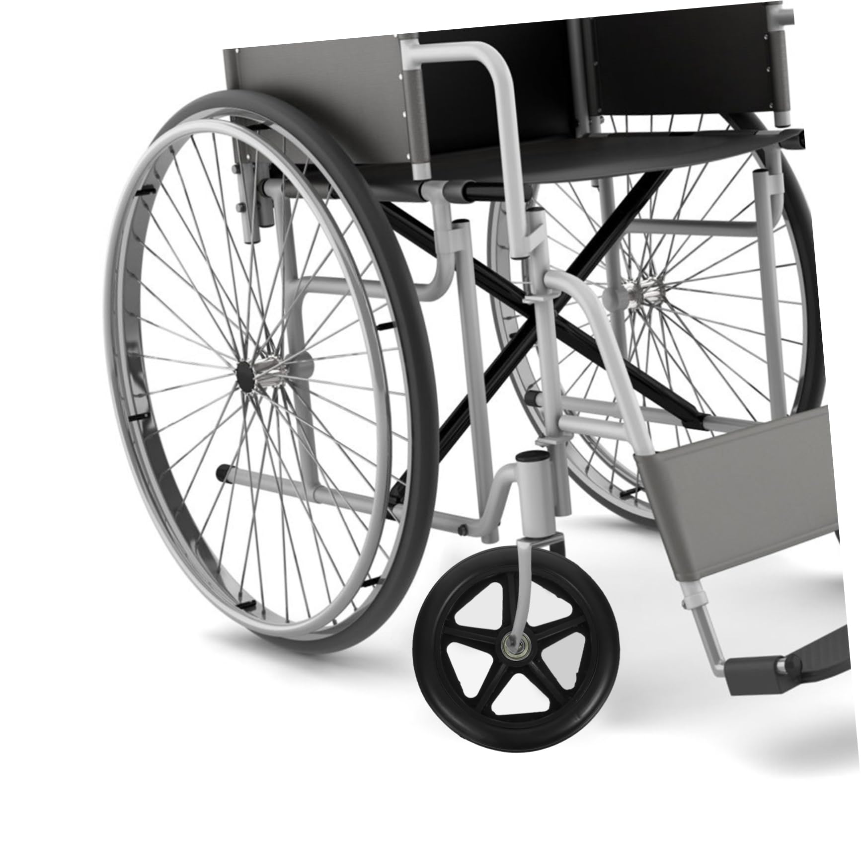 Healeved Universal Wheelchair Front Wheels 6 Inch Flexible Wheelchair Tire Anti-wear Wheelchair Parts