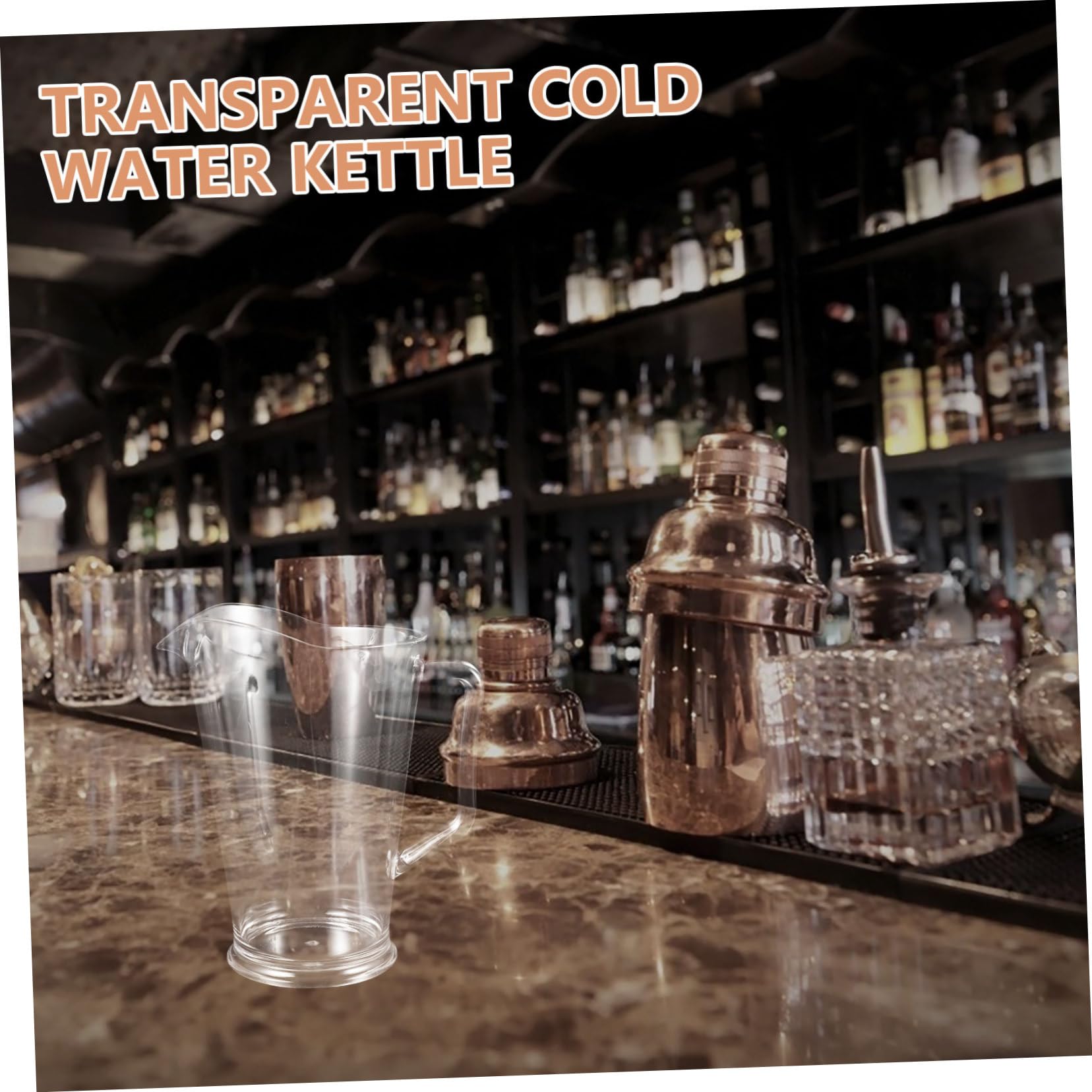 Jarra de Plástico para Cerveza y Agua Fría de 1300ml con Vertedor Preciso y Alta Transparencia Adecuado para Fiestas y Reuniones Familiares