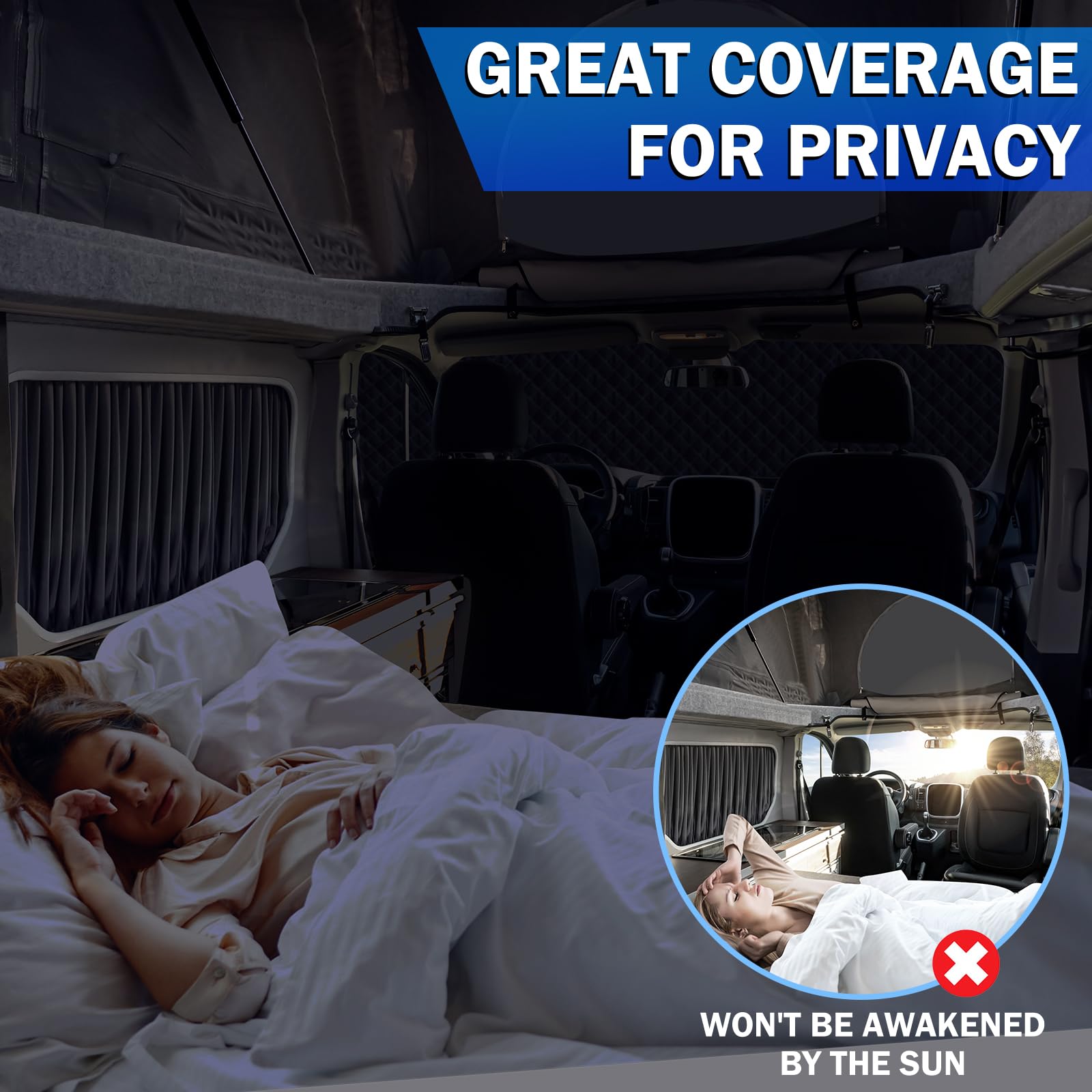 RV Windshield Cover For Ford E450 1997-2024 Class C RV Motorhome