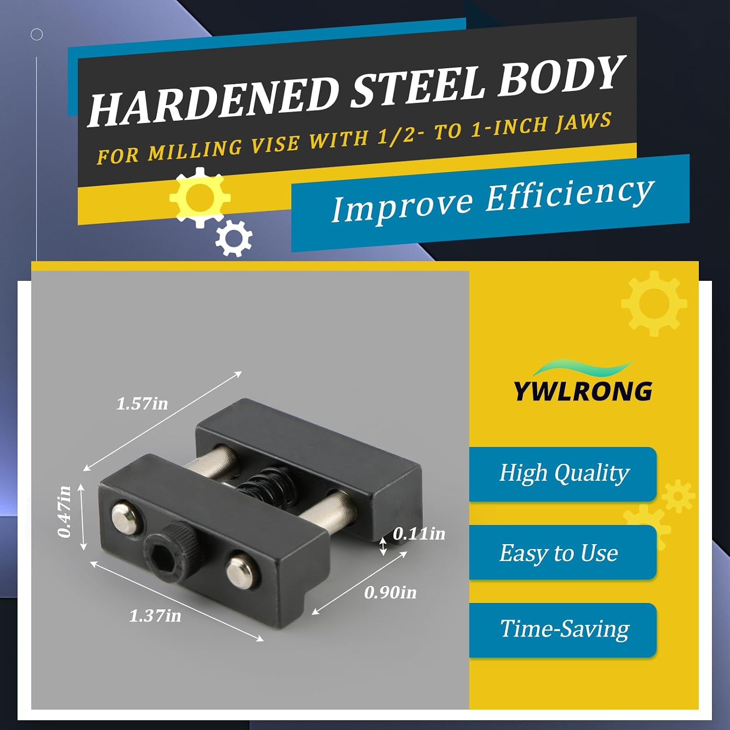 2PCS Milling Vise Work Stop, Steel Quick Clamp Jaw Stop