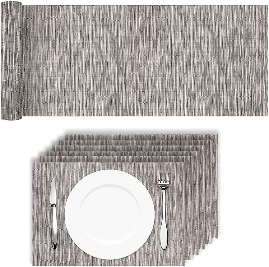 Western Placemat, 6 Pieces Silver Table Place Mats, Place Mats Silver