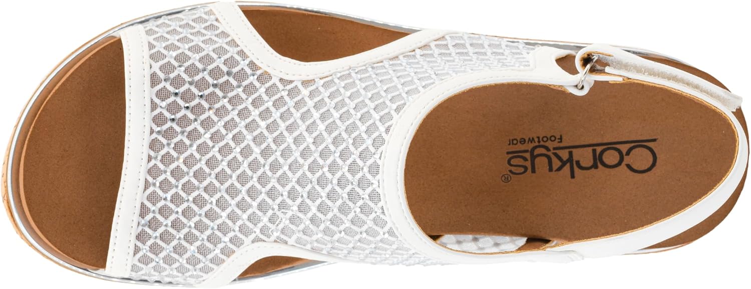 Corkys Footwear Womens Carley Wedges, Featuring Corkys EVA Foam Cushioned Insoles, A 2.5 Inch Heel, Lightweight For All Day Wear, And Hook And Loop Closure