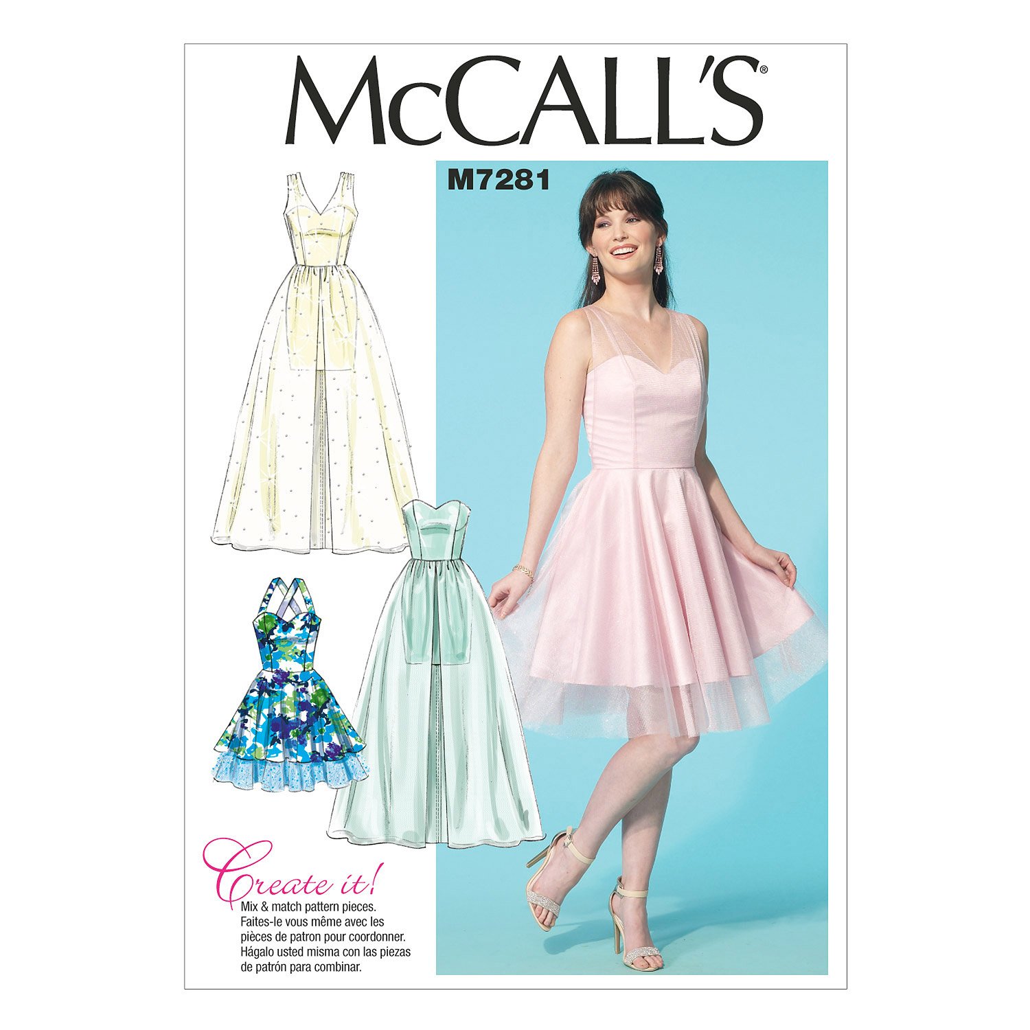 mccalls bridesmaid dress patterns Amazon.com: McCall's Patterns M7281 Misses' Dresses, Size E5  (14-16-18-20-22) : Arts, Crafts & Sewing