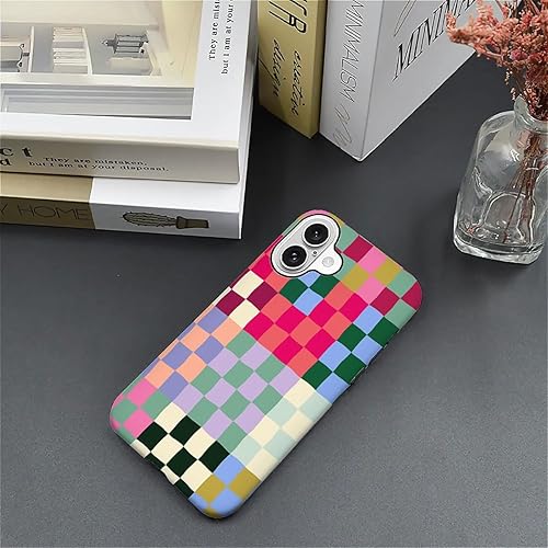 Vista 134 de SEized Funda compatible con iPhone 14 Pro Max, funda colorida de tablero de ajedrez para niñas, mujeres, niños y hombres, funda de protección