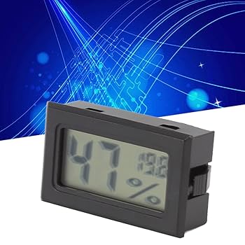 Digital Display High Accuracy Electronic Thermometer Hygrometer For Cigar Box, Incubator With 4 Sensitive Grilles, Guitar Box Monitoring