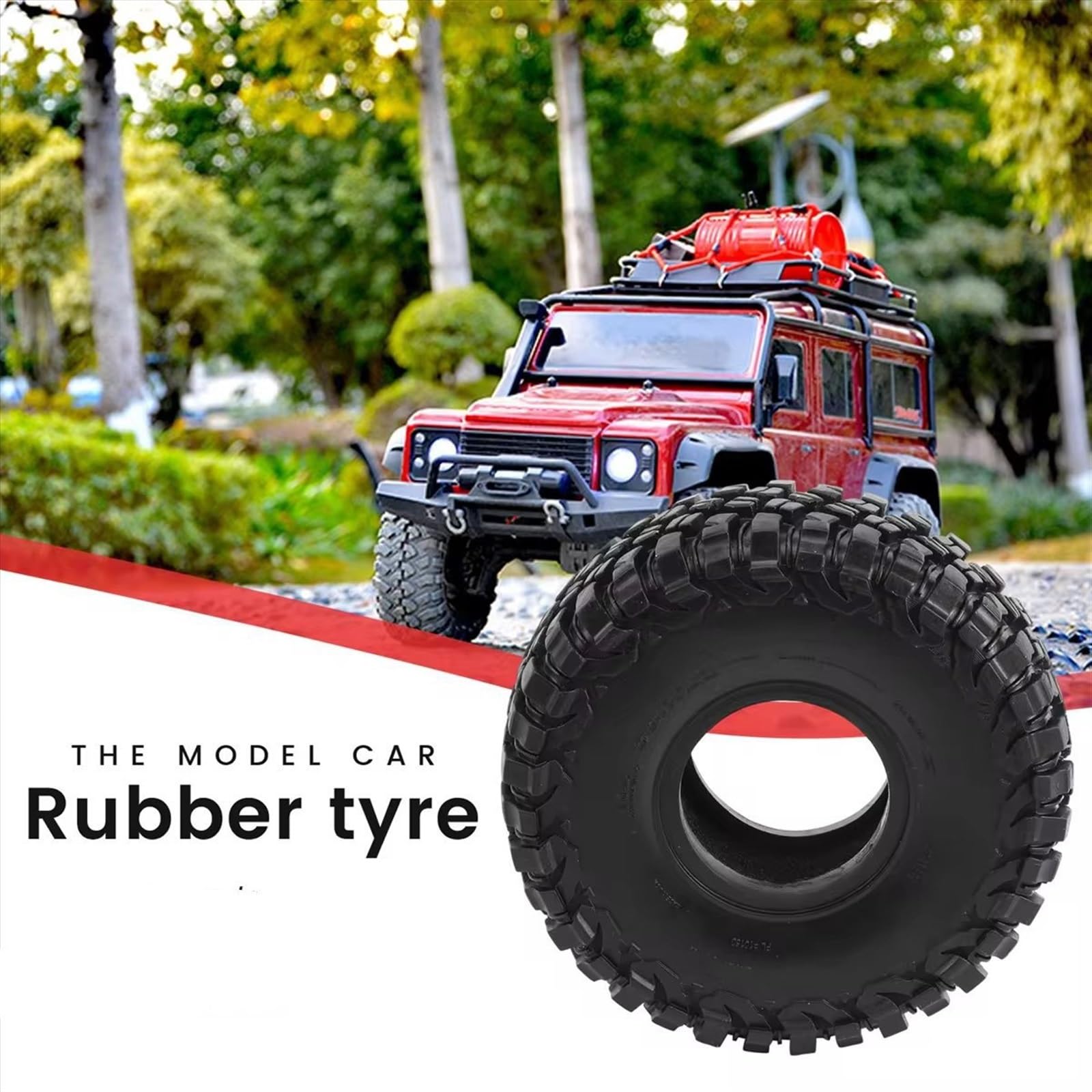 Neumático RC Compatible con TRX4 D90 para Axial SCX10 II III para Redcat 4 Piezas 117 Mm 1,9 Neumático De Goma Rueda Neumático 1/10 RC Crawler Car
