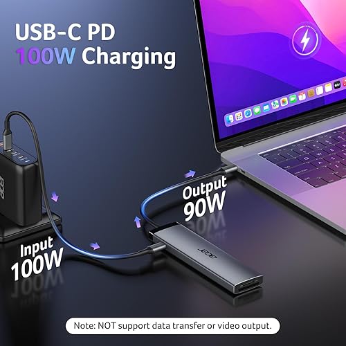 Miniatura 5 de Acer 8 en 1 Hub USB C 10Gbps, Adaptador USBC a HDMI 4K@60Hz, 2×USB-C 3.2, 2×USB A 3.0 Transferencia de Datos, Puerto PD de 100W Tipo C Divisor