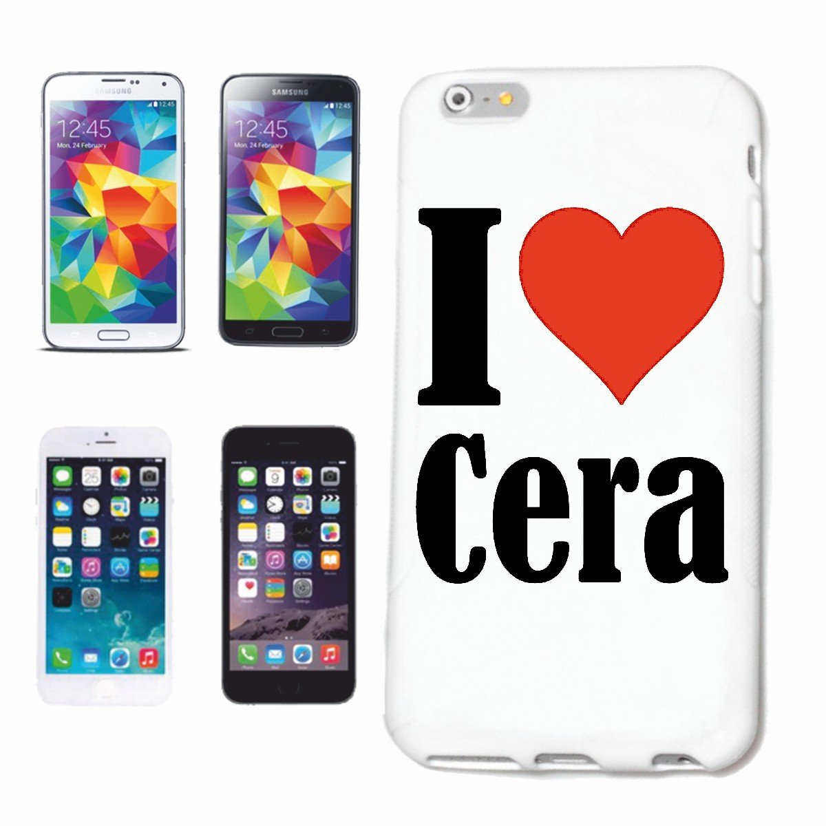 Helene Mobile phone case compatible for Samsung Galaxy S3 i9300 I Love Cera - White - Slim and beautiful, that's our Hardcase. Hardcase Protective Cover Mob