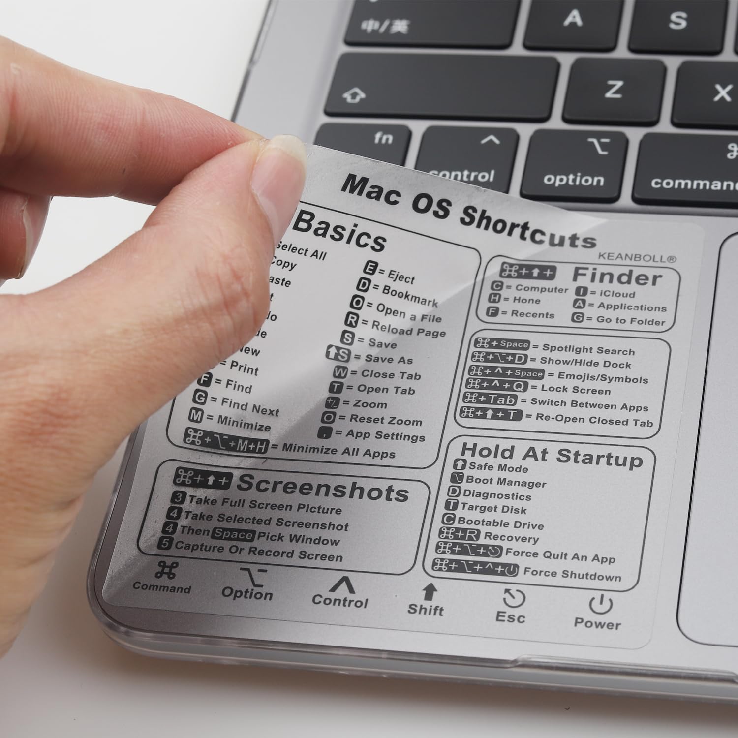 KEANBOLL Apple Mac OS Sistemi için 2 ADET Temizle Kısayollar