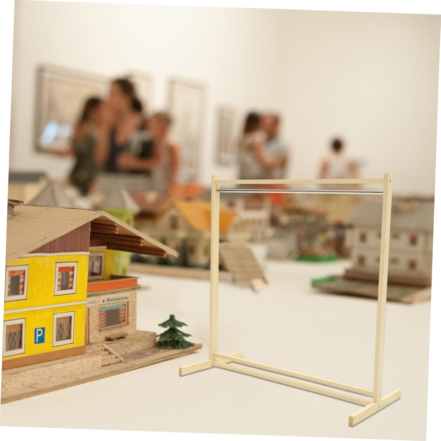 IMIKEYA Wooden Doll Clothes Hanger Rack Organizer for Easy Storage Doll Garment Stand Practical for Wardrobe Management