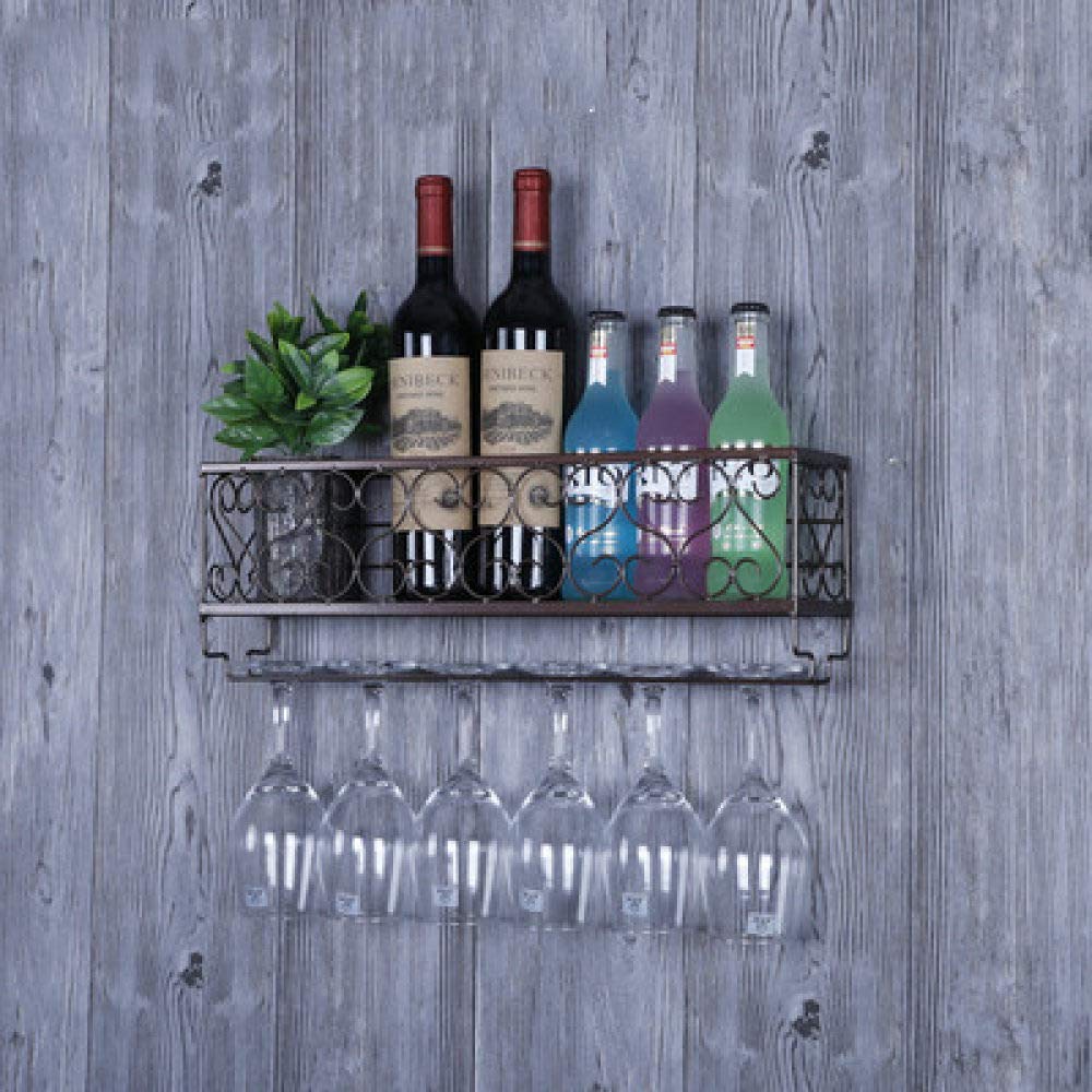 Casier à vin mural de qualité supérieure avec porte-verre intégré