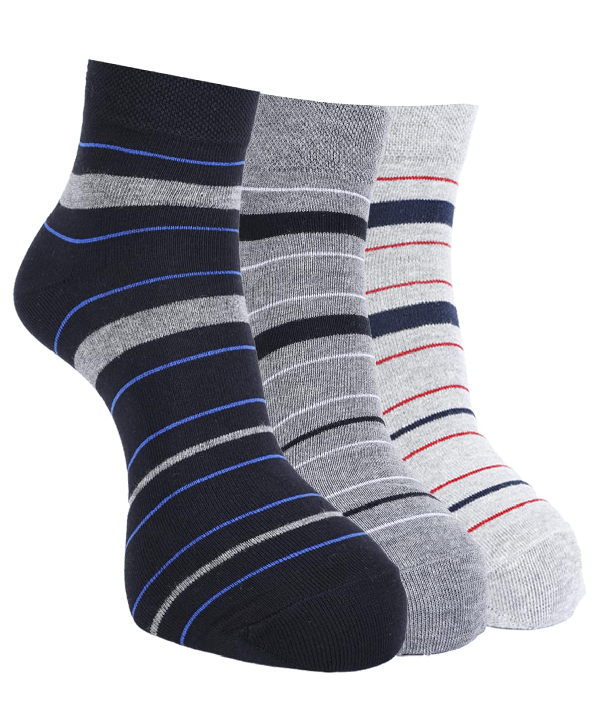 force nxt BY Dollar Socks for Men Solid Ankle Length Cotton Socks, Free Size, Pack of 3 (Multicoloured)-picture-44