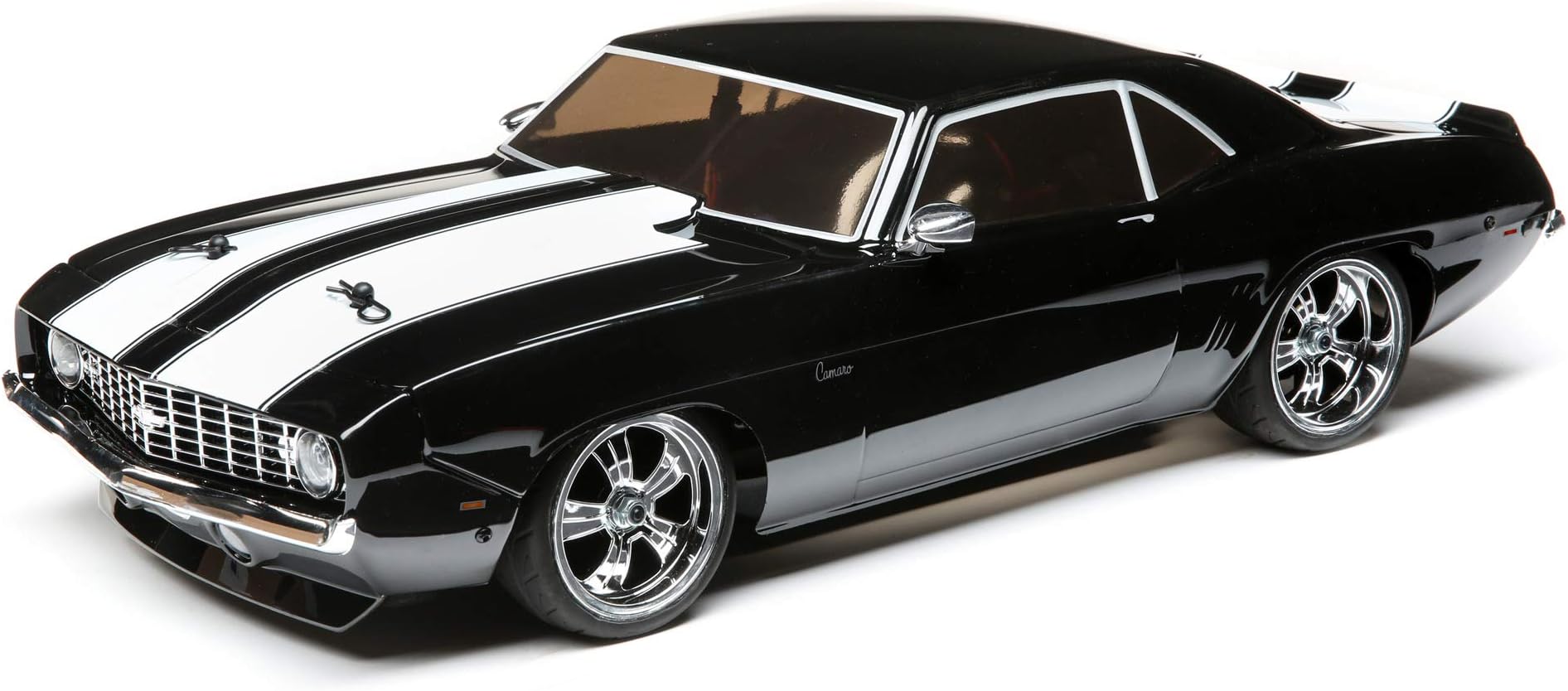 Losi RC Car 1/10 1969 Chevy Camaro V100 AWD Brushed RTR Battery and Charger Not Included Black LOS03033T2
