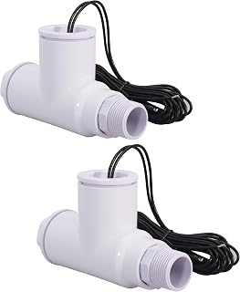 SS1 Float Switch Condensate Overflow Switch with 3/4 Inch Adaptor and 6FT Wire for HVAC Drain Pan Condensate Detection (2PCS)
