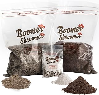 BoomerShroomer CVG Dry Bulk Substrate for Mushroom Growing - Coco Coir, Vermiculite, Gypsum | 10lbs Yield for 2 Monotubs