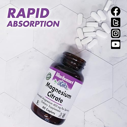 Miniatura 6 de Bluebonnet Nutrition - Citrato de magnesio 400 mg de magnesio - Máxima absorción apoya la salud inmunológica y la producción de energía sin soja sin