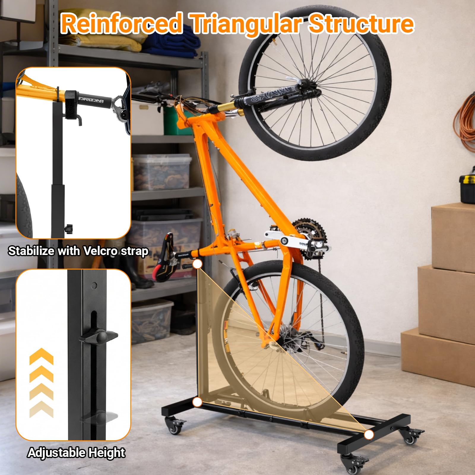 Amazon.co.jp: 縦型自転車スタンド、自立型自転車ラックガレージ収納