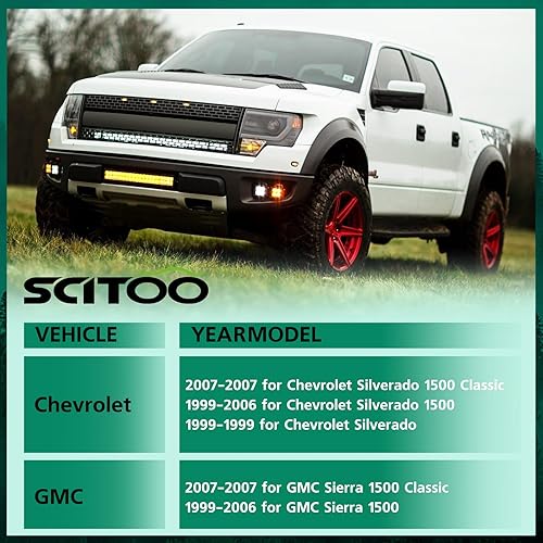 Miniatura 2 de SCITOO Kit de elevación de nivelación delantera de 3 pulgadas para Chevrolet para Silverado 1500 1999-2006 Espaciador de puntal de elevación