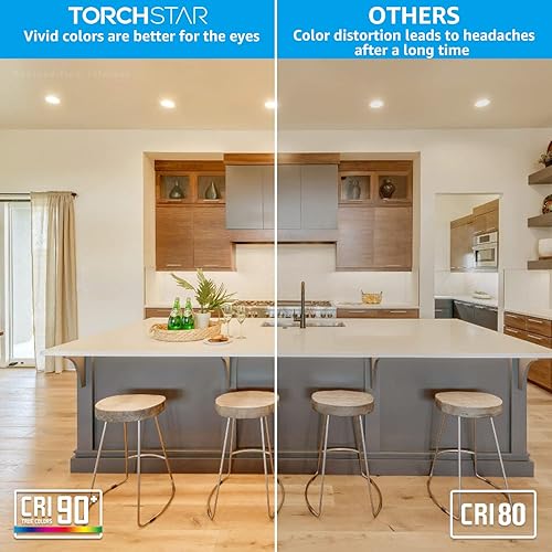 Miniatura 3 de TORCHSTAR PAR30 - Bombilla LED de cuello largo, CRI90+, focos LED regulables, 8 W  75 W, blanco cálido 3000 K, certificación UL y ES, 800 lm súper