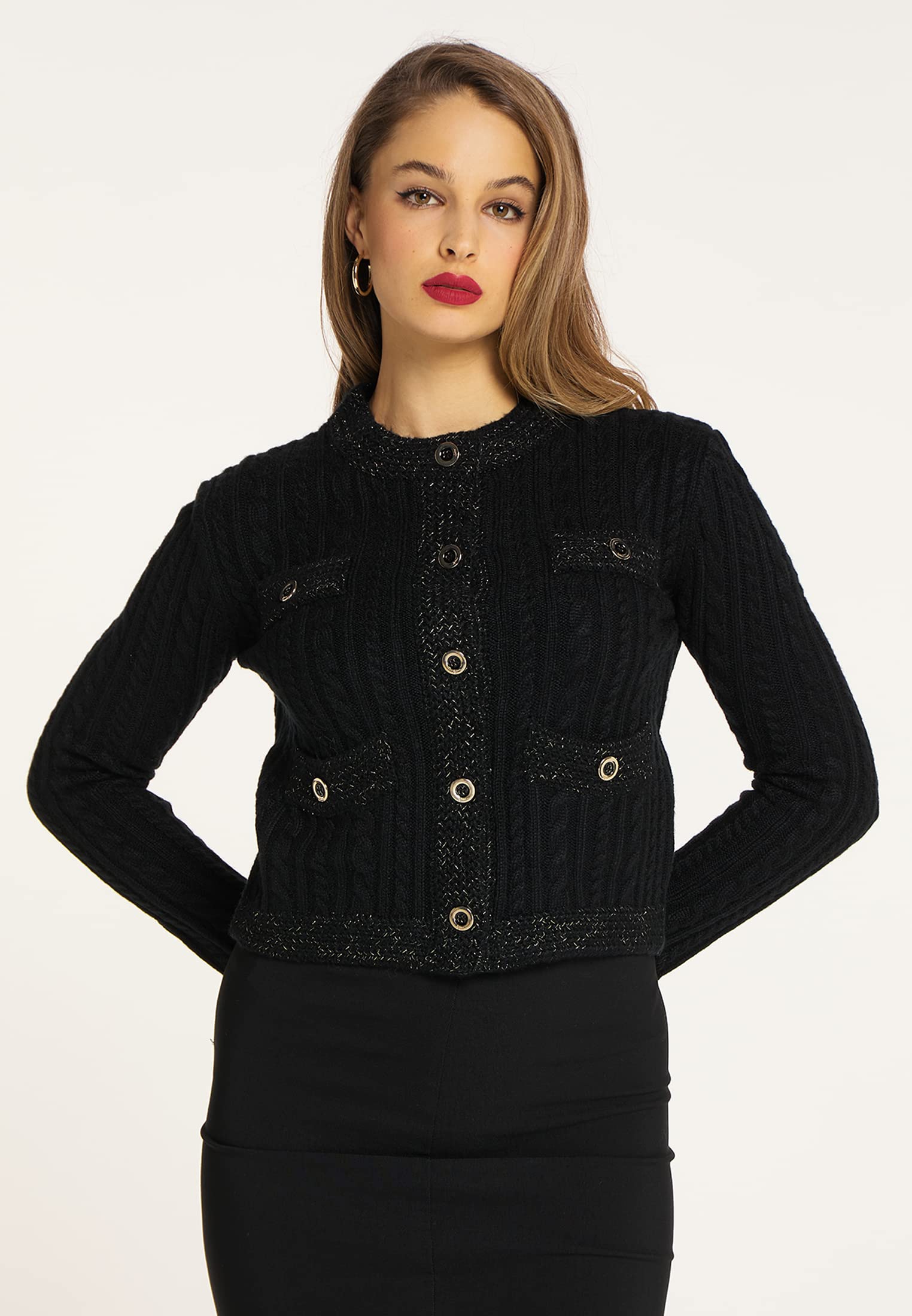 IMANE Maglione Cardigan Donna
