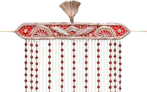 Groom sehra Marriage sehra Wedding Handmade Groom Accessory | Handmade Pearl Stone & Studded AD (American Diamond) Sehra for Men/Groom Or Special Occasions.(Sehra-06