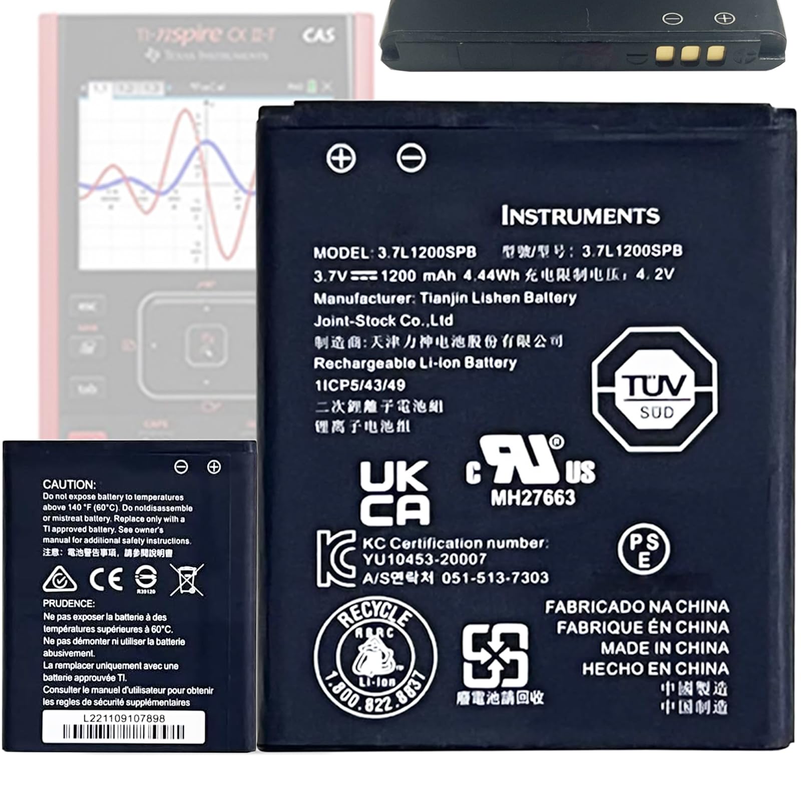 Ersatzakku Für TI-Nspire & TI-84 Plus - 1200mAh Lithium Polymer Akku