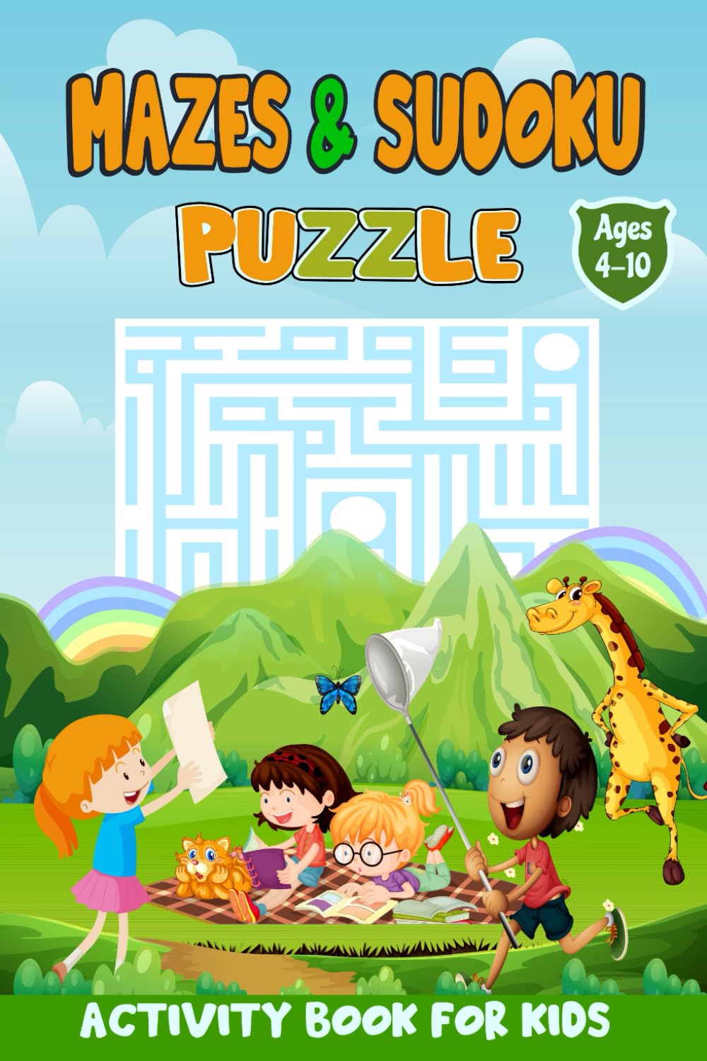 Mazes and Sudoku Puzzles Activity Book for Kids ages 4-10: Awesome Puzzle Activities for Kids Includes Mazes and Sudoku with Solution
