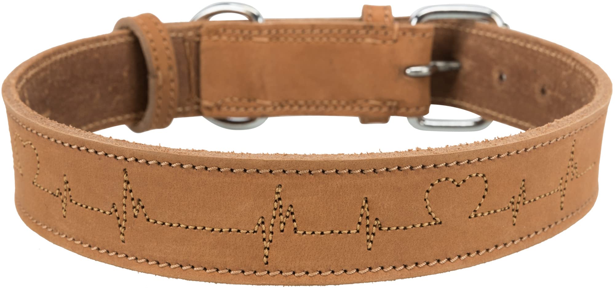 Robustes Hundehalsband Aus Echtem Leder Mit Nieten – Braun, 30 Mm Breite, Wählbare Halsumfänge 39-46 Cm Oder 42-50 Cm