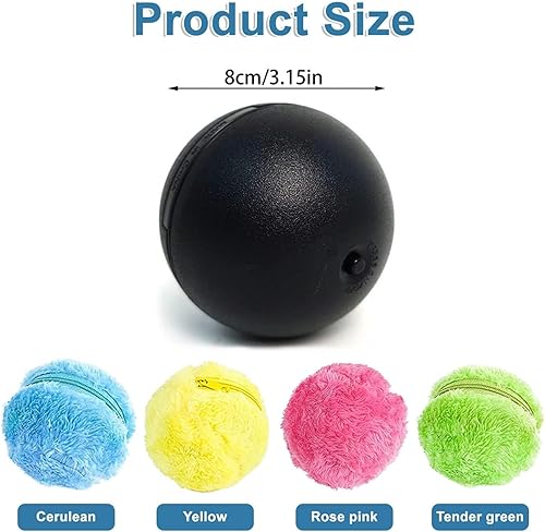 Miniatura 7 de Active Rolling Ball - Juego de juguetes autoautomáticos para perros y gatos, bolas interactivas que se mueven automáticamente, juguetes para perros