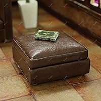 Vista 7 de iLAND Muebles de casa de muñecas, juego de sofá seccional en miniatura para decoración de casa de muñecas, accesorios a escala 1/12, sofá moderno