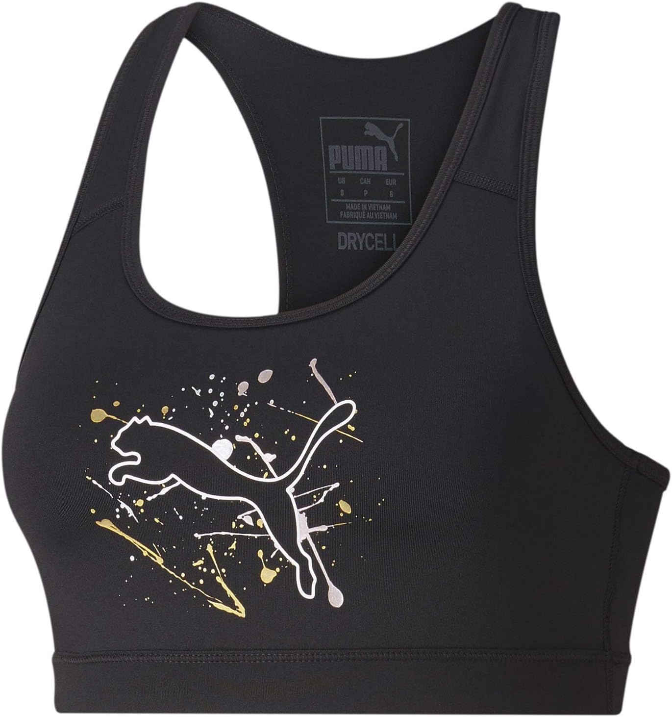PUMA Women's 4Keeps Bra PM, Black, X-Small