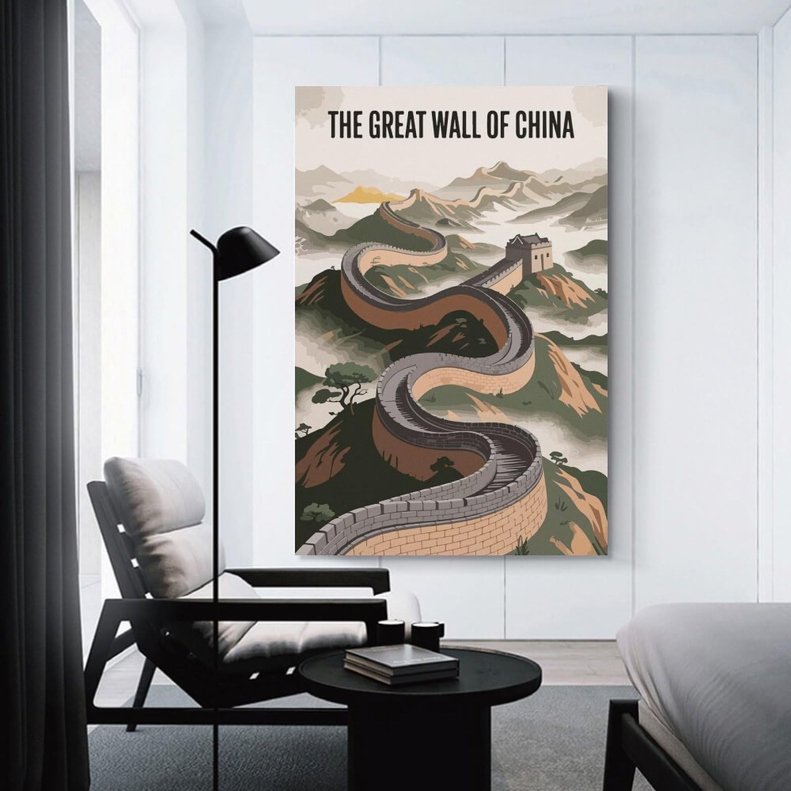 Junmoney Unframe-Style-11 Wall Picture Print Great Wall Of China Poster, 16X24inch(40X60cm), For Living Room, Lounge Or Sitting Room, Modern Wall Decor For Cosy Interiors