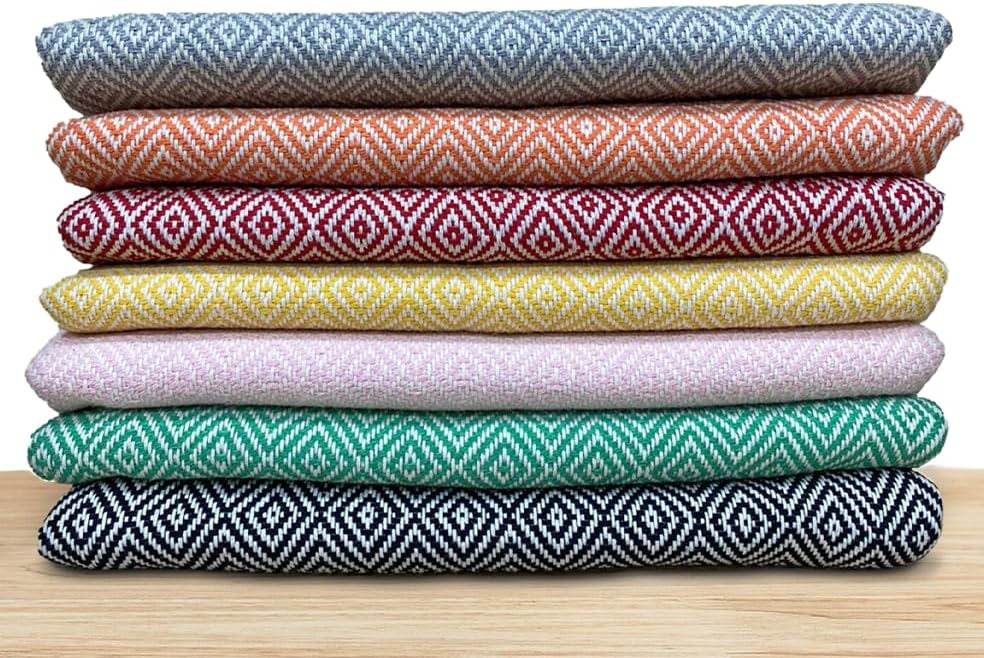 HELLO ACCESORIES Toalla de playa turca 100% algodón, 38 x 70 pulgadas, secado rápido, ligera y sin arena, peshtemal turco para baño, playa, spa y