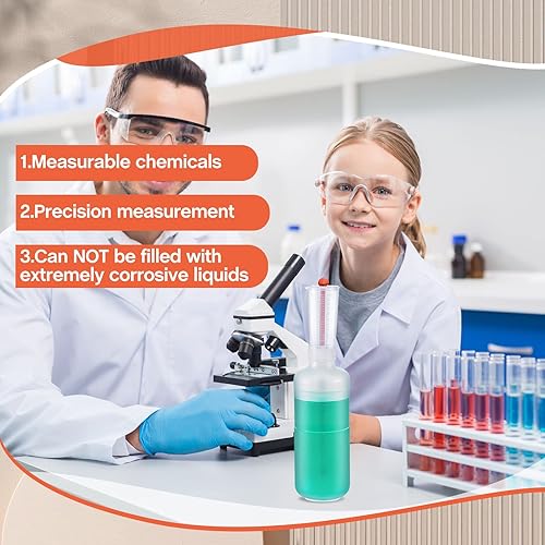 Vista 6 de Dunzy Botella dosificadora de volumen ajustable, contenedor de dosificación de 16.9 fl oz, botella de dosificación de plástico con medida