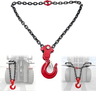 Forklift Lifting Hook 6600LBS, 360° Swivel, G80 Steel Forklift Attachment