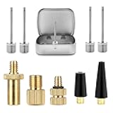 Bicycle Valve Adapter DV AV SV Converter, Ball Pump Needle, Inflation Needle, Air Pump Needle Set for All Bike, Sports Ball and Inflatable Equipment 10PCS